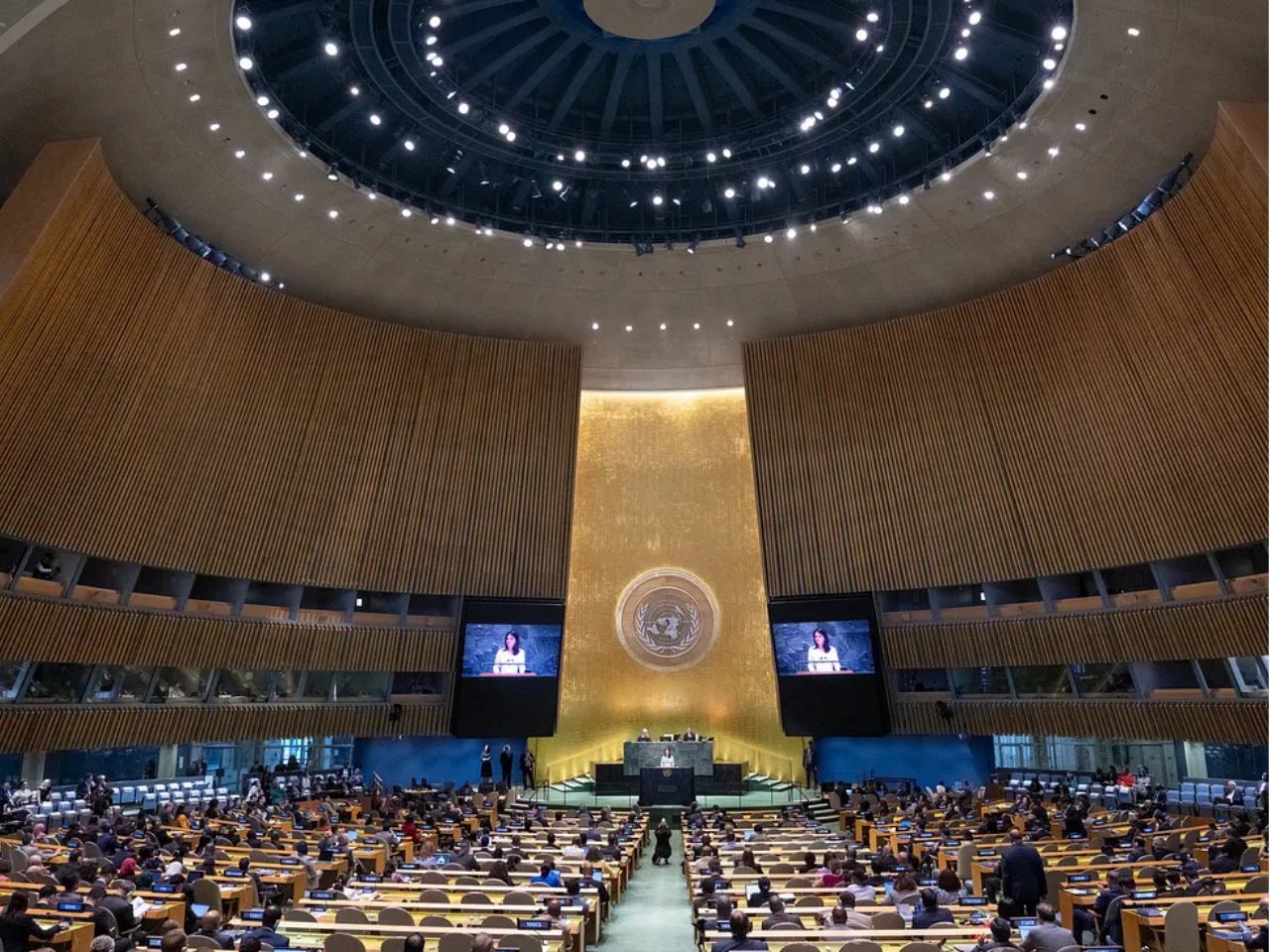 The image represents the UNGA 80th Assembly